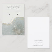 Abstrakter Dusky Grau Glitzer Shiny Earring Displa Visitenkarte (Vorne/Hinten)