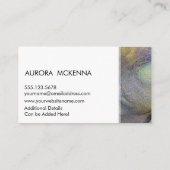 Abstrakter Dusty Blue & Gold Alkohol Tinte Flüssig Visitenkarte (Rückseite)