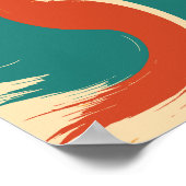 Abstrakter dynamischer Fluss Moderner Kunstwerk Poster (Ecke)