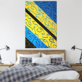 Abstrakter dynamischer Rhythmus Leinwanddruck (Insitu (Schlafzimmer))