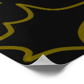 Abstrakter dynamischer Rhythmus Poster (Ecke)