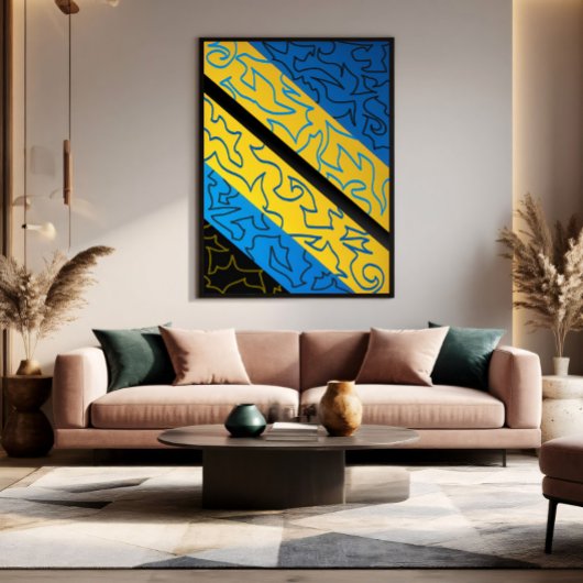 Abstrakter dynamischer Rhythmus Poster