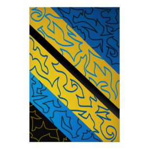 Abstrakter dynamischer Rhythmus Poster