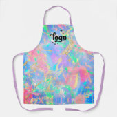 abstrakter Edelstein inspirierter Hintergrund Schürze (Vorderseite)