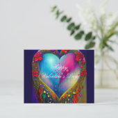 Abstrakter Edelstein Postkarte (Stehend Vorderseite)