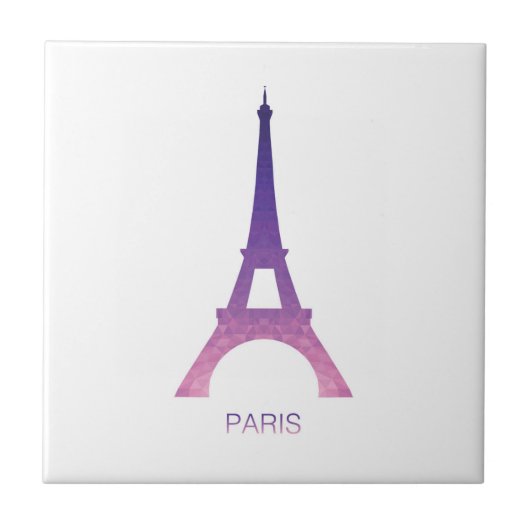 Abstrakter Eiffel-Turm Fliese (Vorderseite)