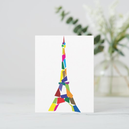Abstrakter Eiffelturm, Frankreich, Paris Postkarte (Stehend Vorderseite)