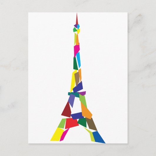 Abstrakter Eiffelturm, Frankreich, Paris Postkarte (Vorderseite)