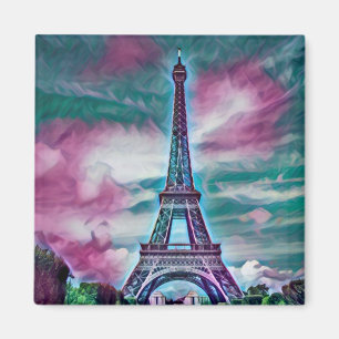 Abstrakter Eiffelturm Magnet