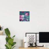 Abstrakter Eiffelturm Poster (Heimbüro)
