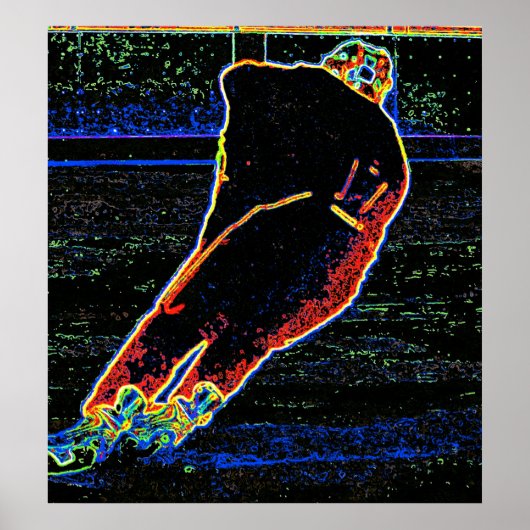 Abstrakter Eishockey-Spieler Poster (Vorne)