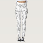abstrakter Elefant Leggings (Vorderseite)