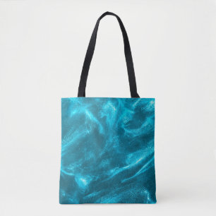 Abstrakter eleganter Minzblau-Glitzer Tasche