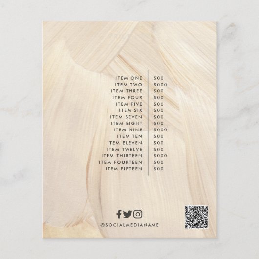 Abstrakter Eleganter Neutraler QR-Code Flyer (Vorne)