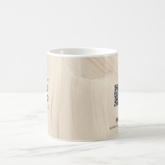 Abstrakter Eleganter Neutraler QR-Code Kaffeetasse (Mittel)