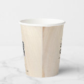 Abstrakter Eleganter Neutraler QR-Code Pappbecher (Rechts)