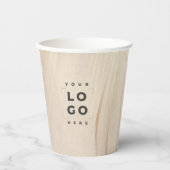 Abstrakter Eleganter Neutraler QR-Code Pappbecher (Vorderseite)