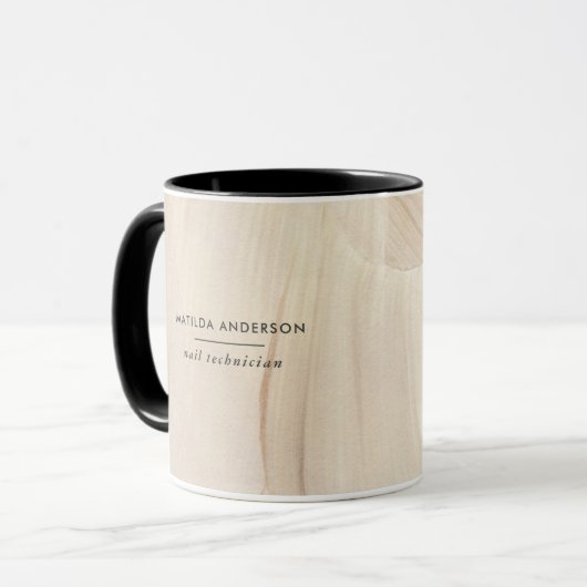 Abstrakter Eleganter Neutraler QR-Code Tasse (Vorderseite Links)