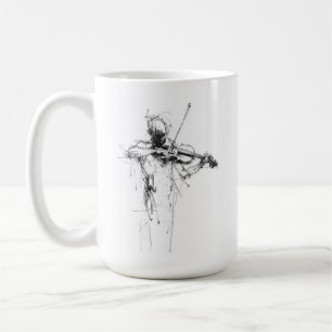 Abstrakter Eleganter Violinist Kaffeetasse