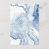 Abstrakter Empfang Blue Beige Sea Wedding Begleitkarte (Rückseite)