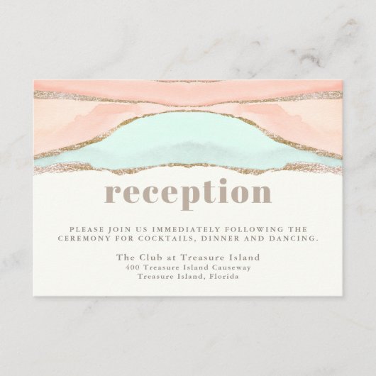 Abstrakter Empfang für künstlerische Küstengewässe Begleitkarte (Vorderseite)