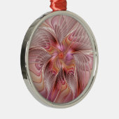 Abstrakter Engel Farbenfrohe Fantasie Fraktal Art Ornament Aus Metall (Rechts)