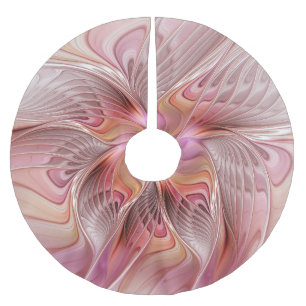 Abstrakter Engel Farbenfrohe Fantasie Fraktal Art Polyester Weihnachtsbaumdecke