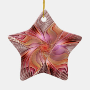 Abstrakter Engel Farbige Fantasy-Fraktal-Kunst Ste Keramik Ornament