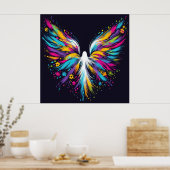 Abstrakter Engel-Wandposter auf halbmatt Papier Poster (Küche)