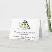 Abstrakter Entwurf: Cyber-Pop-abstraktes Fraktal Karte (Rückseite)