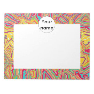 Abstrakter Entwurf des bunten Chaos Notizblock