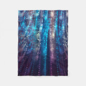 Abstrakter Entwurfs-blaue und silberne Fleecedecke (Vorderseite)