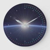 Abstrakter Erdsonnenlichteffekt Uhr (Vorderseite)