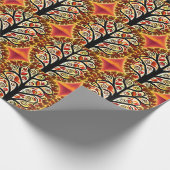 Abstrakter Erntebaum Geschenkpapier (Ecke)