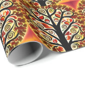 Abstrakter Erntebaum Geschenkpapier (Rolleneckpunkt)