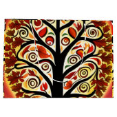 Abstrakter Erntebaum Große Geschenktüte (Rückseite)