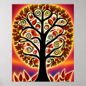 Abstrakter Erntebaum Poster (Vorne)