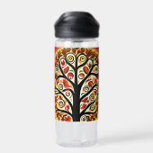 Abstrakter Erntebaum Trinkflasche (Rückseite)