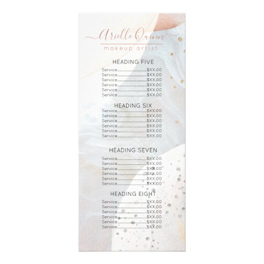 Abstrakter erthy Watercolor Makeup Artist Werbekarte (Vorne)