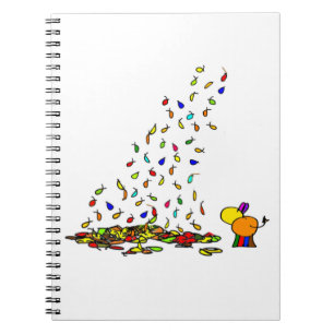 abstrakter Esel und Blätter Notizblock