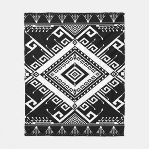 Abstrakter, ethnisch geometrischer Hintergrund Fleecedecke