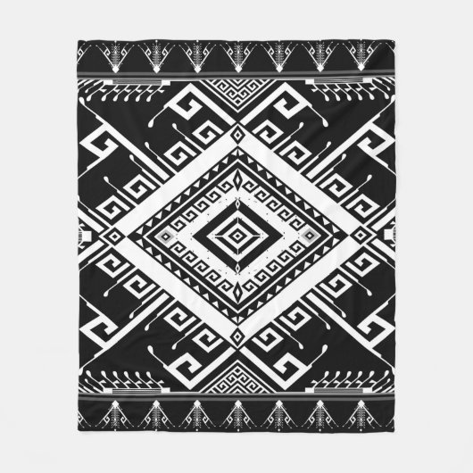 Abstrakter, ethnisch geometrischer Hintergrund Fleecedecke (Vorderseite)