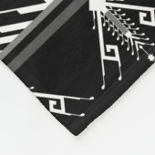 Abstrakter, ethnisch geometrischer Hintergrund Fleecedecke (Ecke)
