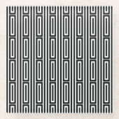 Abstrakter ethnischer Hintergrund Glasuntersetzer (Vorderseite)