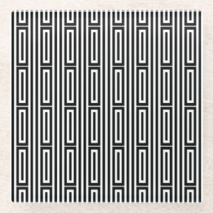 Abstrakter ethnischer Hintergrund Glasuntersetzer