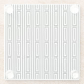 Abstrakter ethnischer Hintergrund Glasuntersetzer (Rückseite)