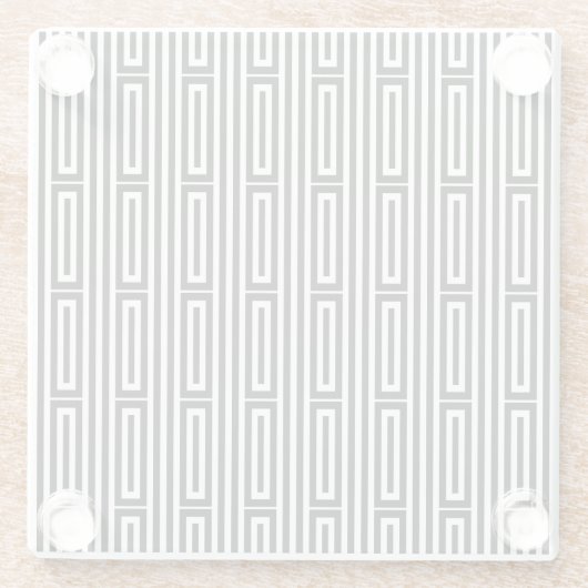 Abstrakter ethnischer Hintergrund Glasuntersetzer (Rückseite)