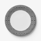 Abstrakter ethnischer Hintergrund Pappteller (Vorderseite)