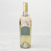 Abstrakter Eukalyptus Moderner Grüner Moos Flaschenanhänger (Auf Flasche)