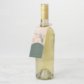 Abstrakter Eukalyptus Moderner Grüner Moos Flaschenanhänger (Angewinkelt)